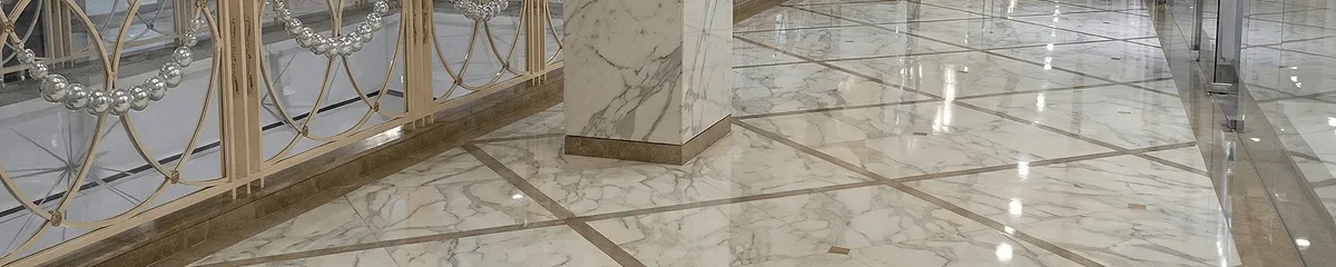 Beautiful marble floor professionally installed in Columbia, SC